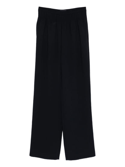 Emporio Armani Elasticated Mid-Rise Trousers Blue