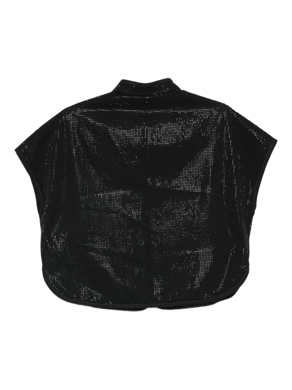 Emporio Armani Studded Cropped Top Black