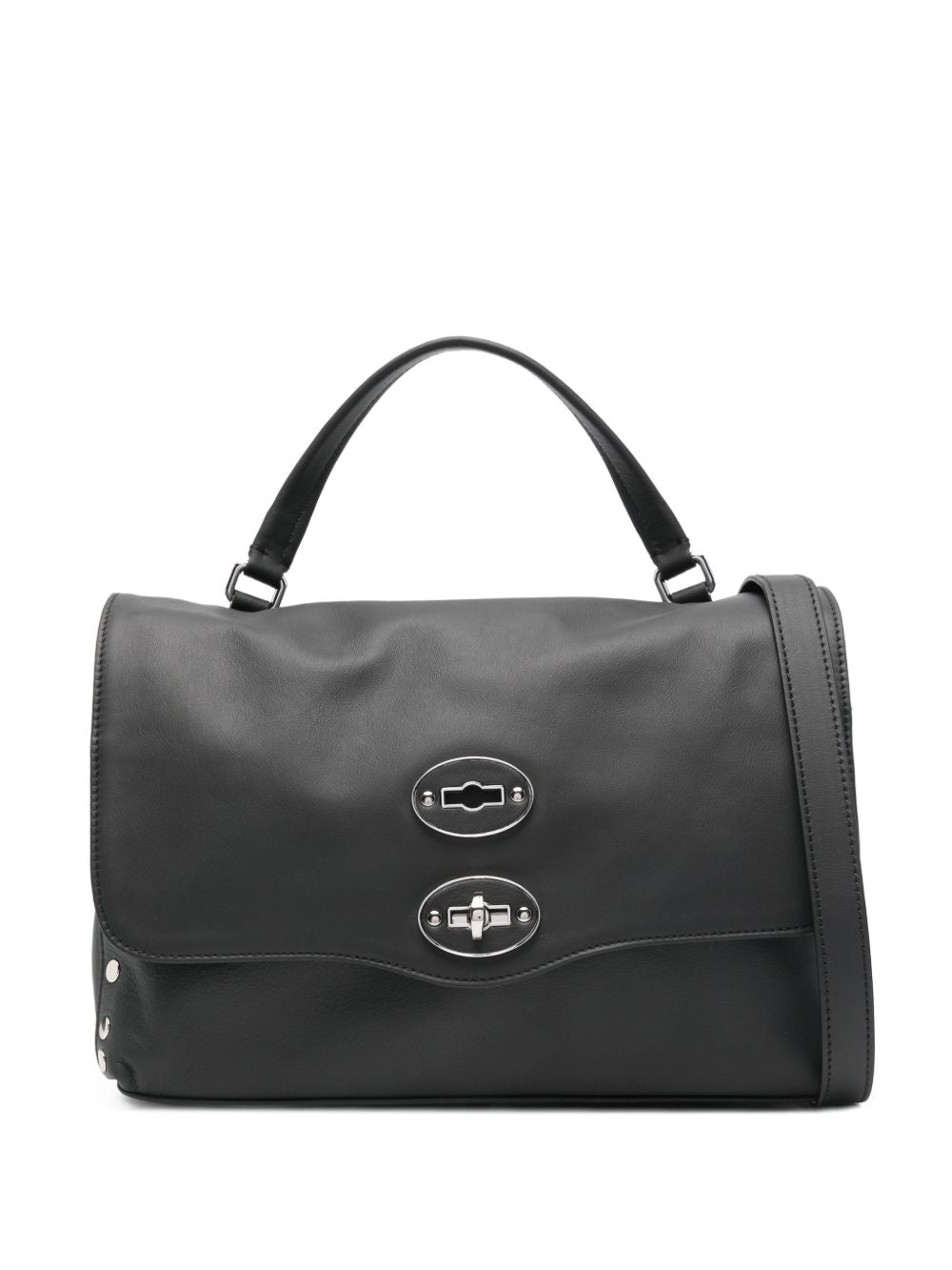 Zanellato Postina Small Leather Handbag Black