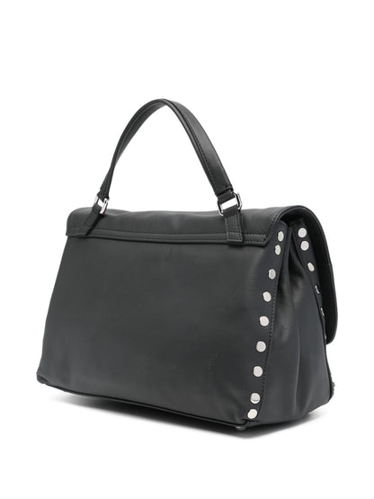Zanellato Postina Small Leather Handbag Black