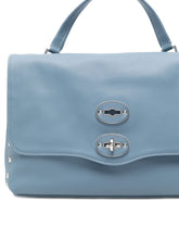 Zanellato Postina Small Leather Bag Clear Blue