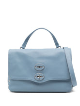 Zanellato Postina Small Leather Bag Clear Blue