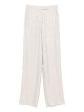 Emporio Armani Straight-Leg Viscose Trousers Beige