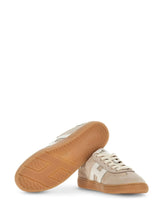 Hogan Cool Leather Silk Sneakers Beige