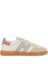 Hogan Cool Leather Lace-Up Sneakers White
