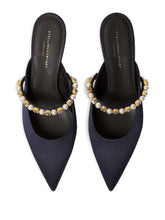Stella McCartney Elsa Pearl Crystal Mules Blue