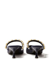 Stella McCartney Elsa Pearl Crystal Mules Blue