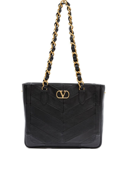 Valentino Garavani Laseine Small Leather Shoulder Bag Black