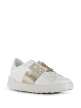 Valentino Garavani Open Leather Sneakers Grey