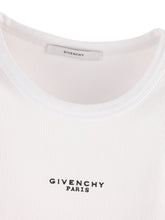 Givenchy Logo Ribbed Cotton Tank White