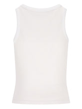 Givenchy Logo Ribbed Cotton Tank White