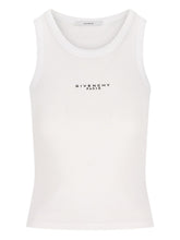 Givenchy Logo Ribbed Cotton Tank White