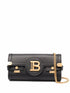 Balmain B-Buzz 23 Leather Shoulder Bag Black