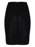 Balmain Monogram Patterned Midi Skirt Black black