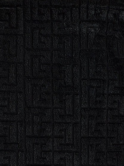 Balmain Monogram Patterned Midi Skirt Black black