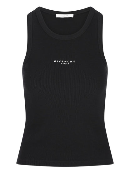 Givenchy Logo Cotton Tank Top Black
