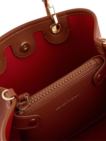 Emporio Armani MyEA Small Shopping Bag Leather Brown