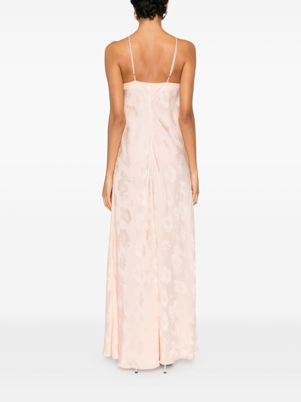 Forte Forte Floral Cape Long Dress Powder