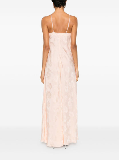 Forte Forte Floral Cape Long Dress Powder