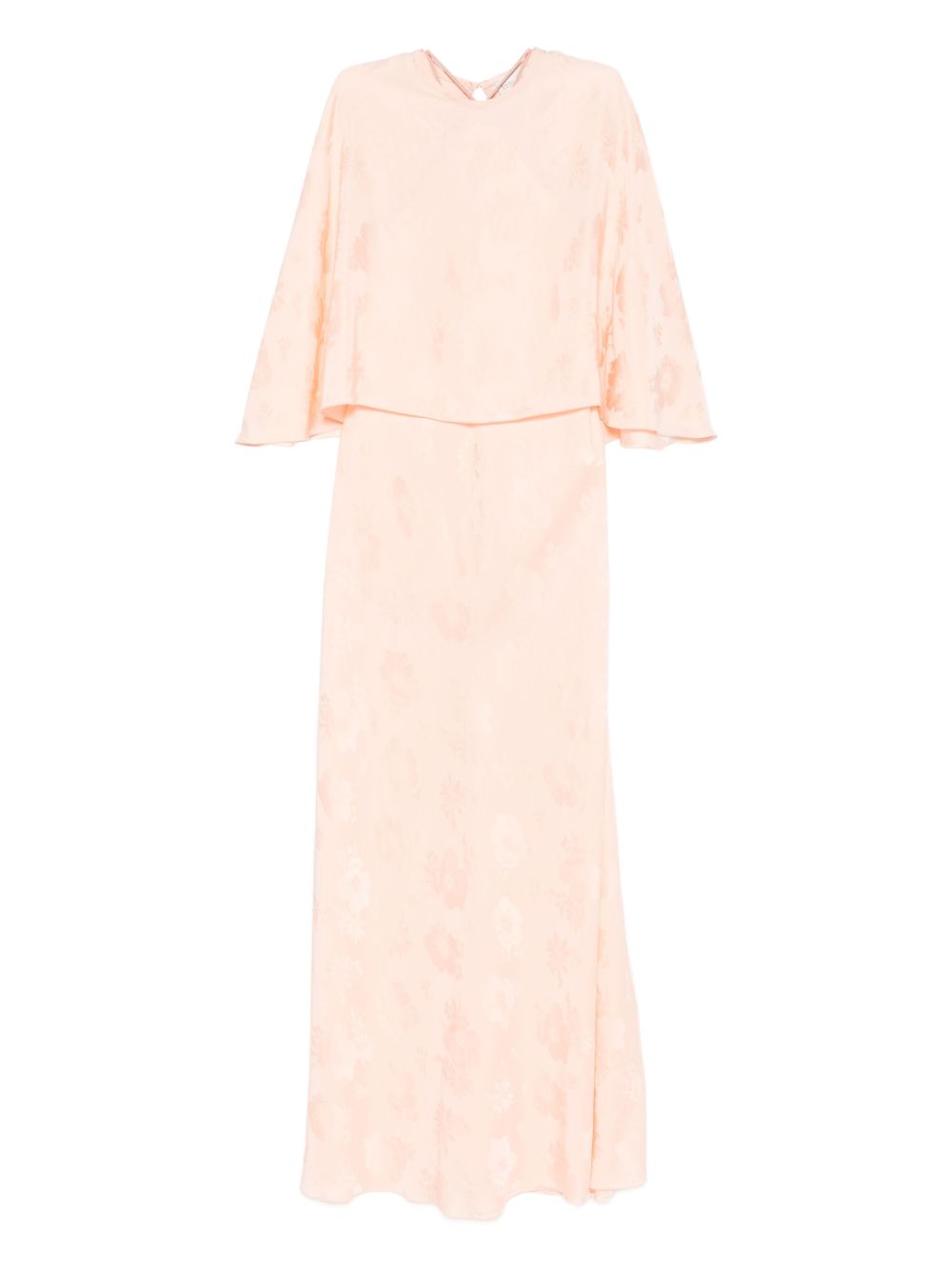 Forte Forte Floral Cape Long Dress Powder