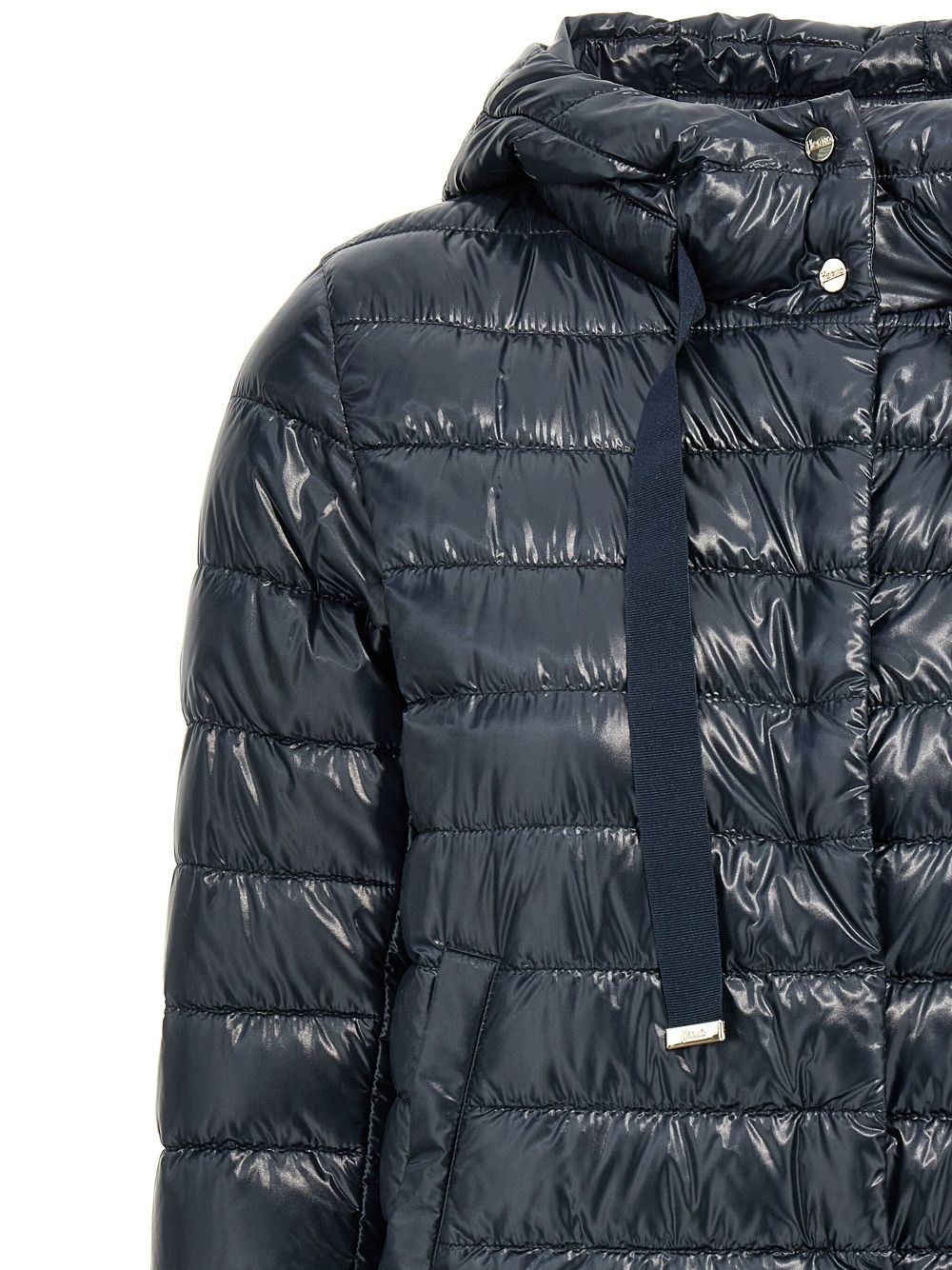 HERNO Quilted Short Down Coat Blue Blue