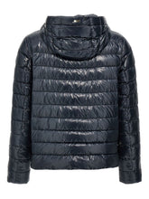 HERNO Quilted Short Down Coat Blue Blue