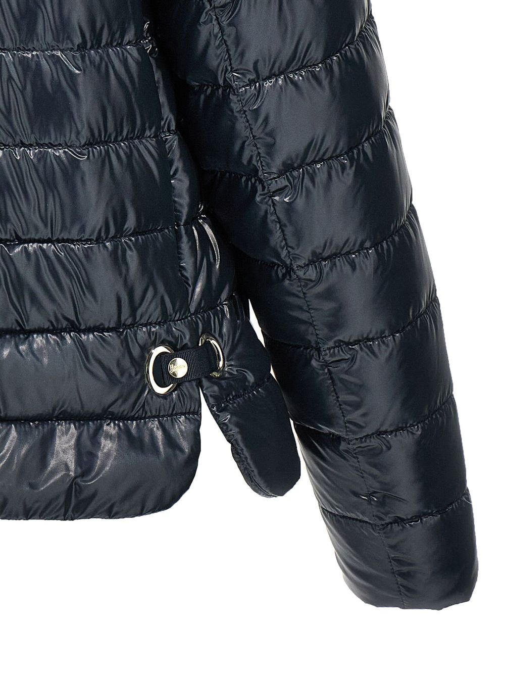 HERNO Quilted Short Down Coat Blue Blue