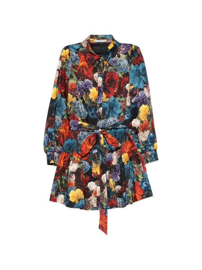 Alice + Olivia Floral Print Shirt Dress MultiColour