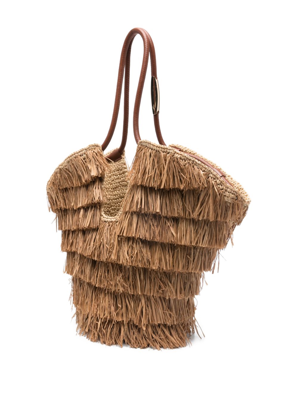 Zimmermann Goldentime Medium Fringed Tote Brown