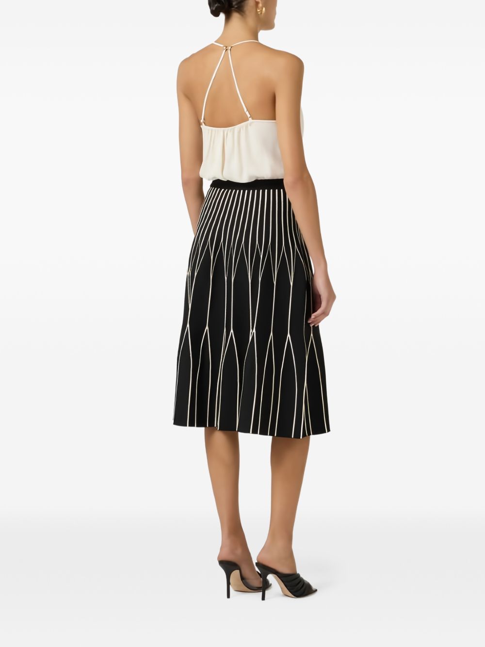 Elisabetta Franchi Crossover Mesh Bodysuit White white