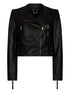Elisabetta Franchi Zip-Detail Leather Jacket Black