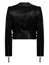 Elisabetta Franchi Zip-Detail Leather Jacket Black