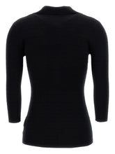 Elisabetta Franchi V-Neck Ribbed Sweater Black