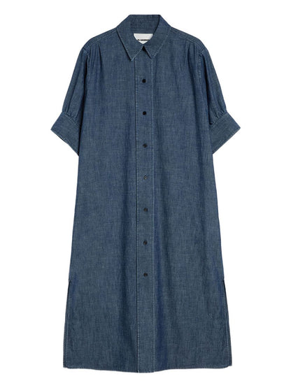 Jil Sander Denim Chemisier Dress Blue Blue