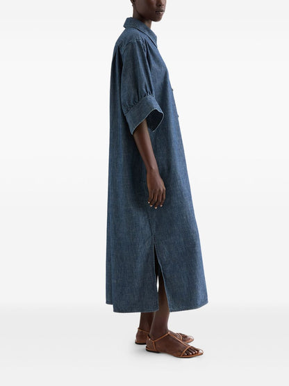 Jil Sander Denim Chemisier Dress Blue Blue