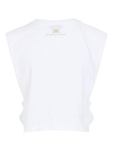 Elisabetta Franchi Knot Detail Cotton Top White