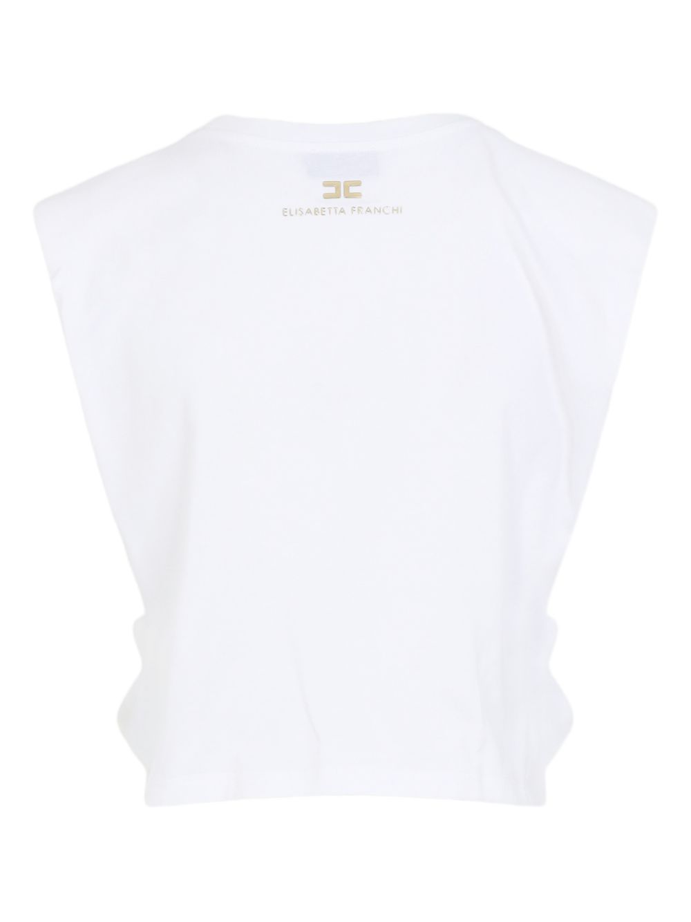 Elisabetta Franchi Knot Detail Cotton Top White