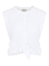 Elisabetta Franchi Knot Detail Cotton Top White