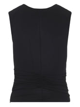 Elisabetta Franchi Ruched Sleeveless Top Black