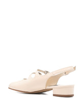 Carel Paris Slingback Patent Ballet Flats White
