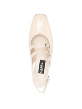 Carel Paris Slingback Patent Ballet Flats White