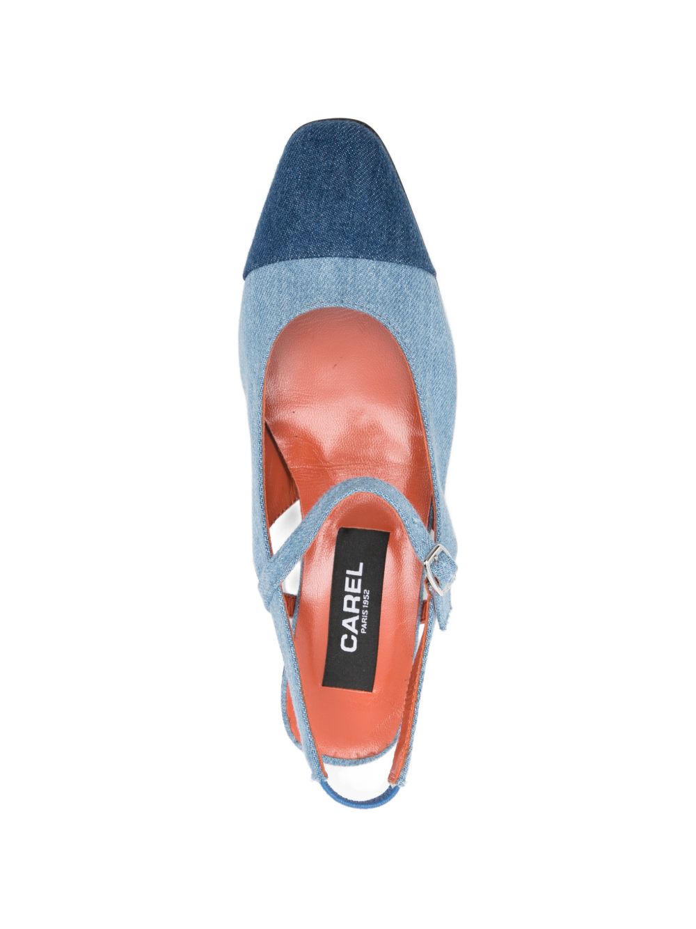 Carel Paris Flat Slingback Jeans Ballet Clear Blue