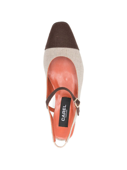 Carel Paris Flat Slingback Ballets Brown