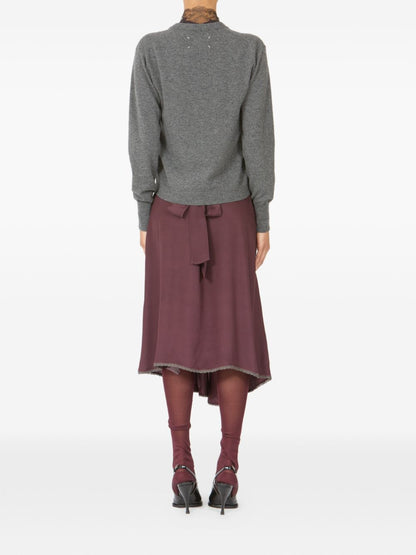 Maison Margiela Wool V-Neck Cardigan Grey