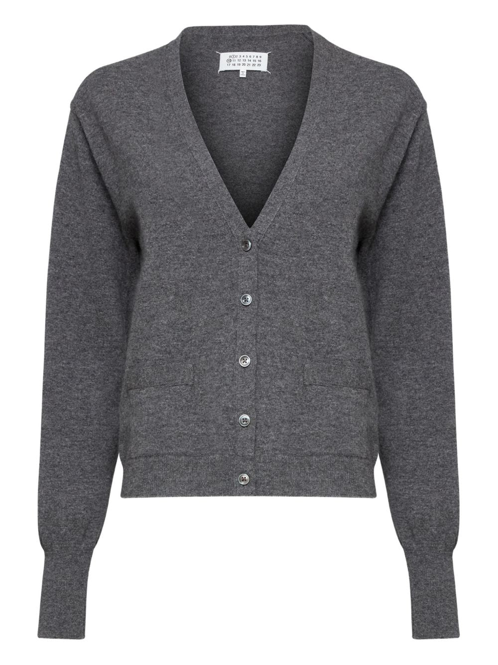 Maison Margiela Wool V-Neck Cardigan Grey