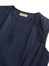 Woolrich Belted Long Cotton Coat Blue