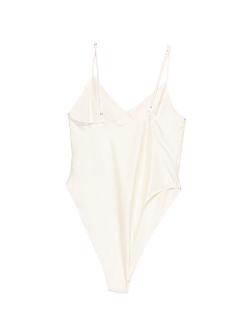 Forte Forte Silk Satin Bodysuit White