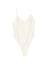Forte Forte Silk Satin Bodysuit White