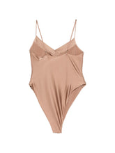 Forte Forte Silk Satin Bodysuit Brown