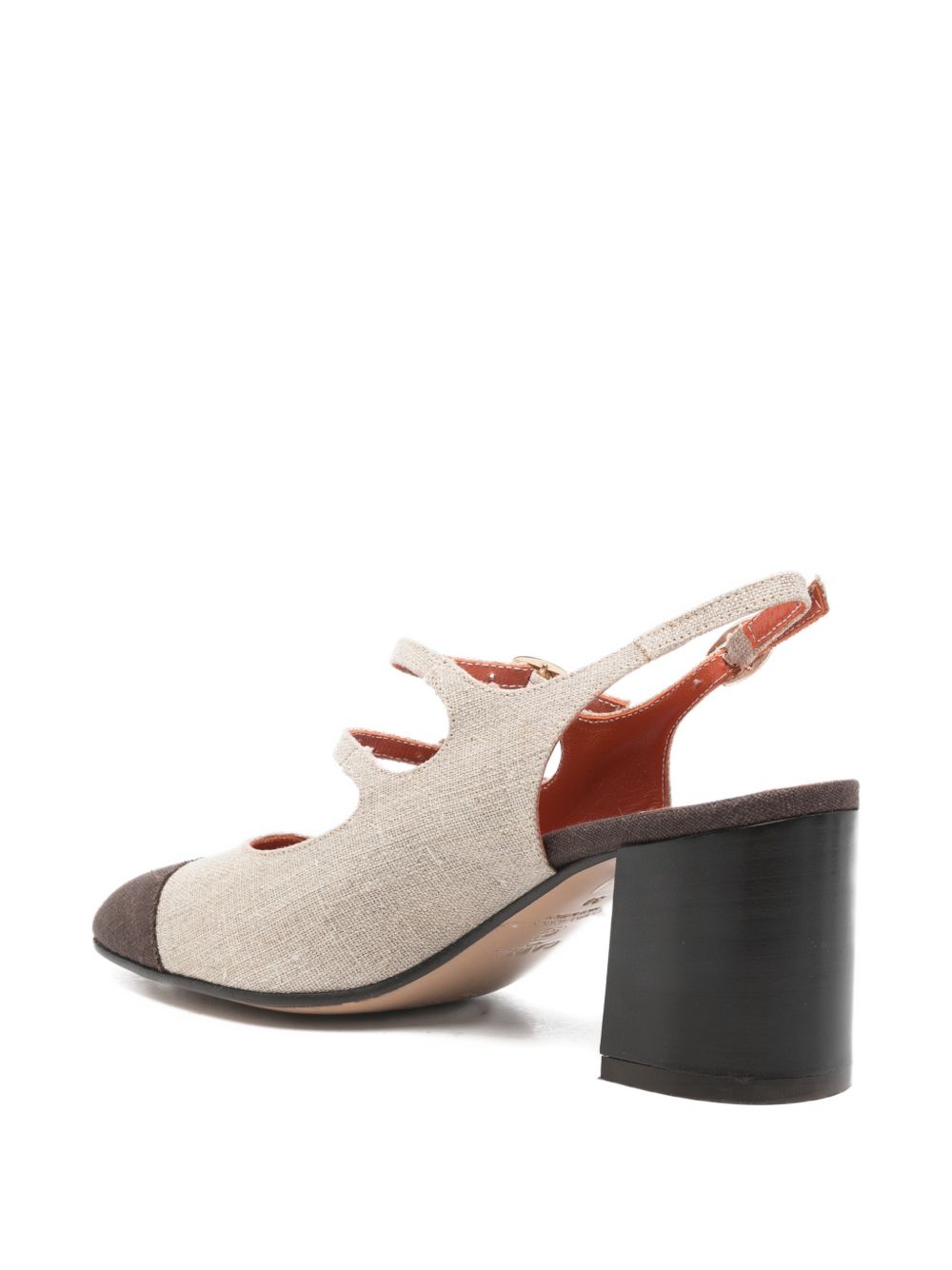 Carel Paris With Heel Slingback Pumps Brown